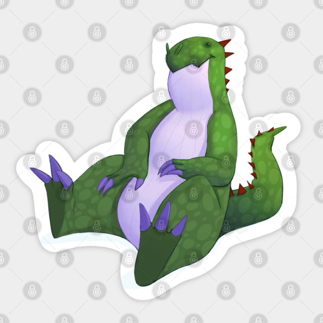 Green dinosaur Sticker by PaulaBS